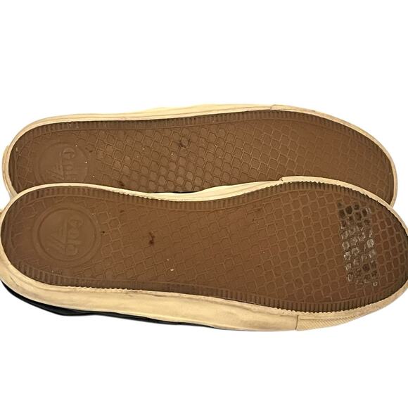 Gola Orchid II Black Low Profile Sneakers •9/ 40• Leather Shimmer Trainers - Picture 4 of 8